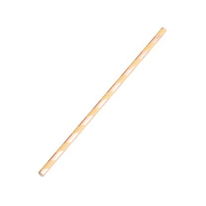 Canudo Kraft descartável de papel C/15  – Rose Gold - 6mm – Silver Festas
