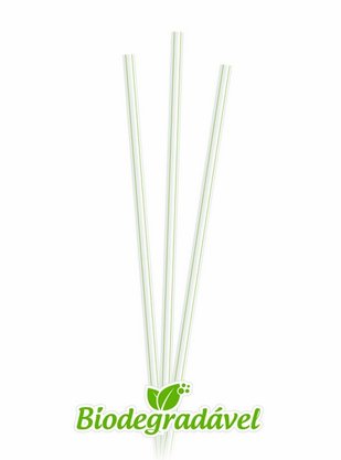 Canudo Refrigerante Bio 5mm X 21cm com 100 un. - Plazapel