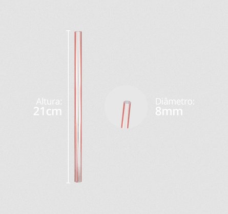 Canudo Shake Misto 8mm com 100 un. (embalado individualmente) – Strawplast