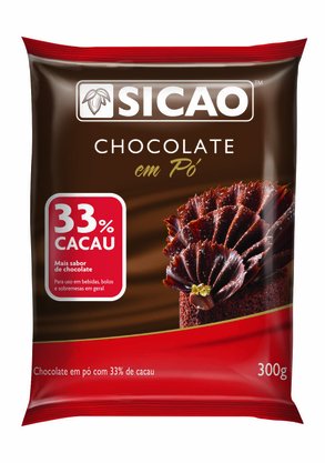 Chocolate em Pó Sicao 33% cacau 300g