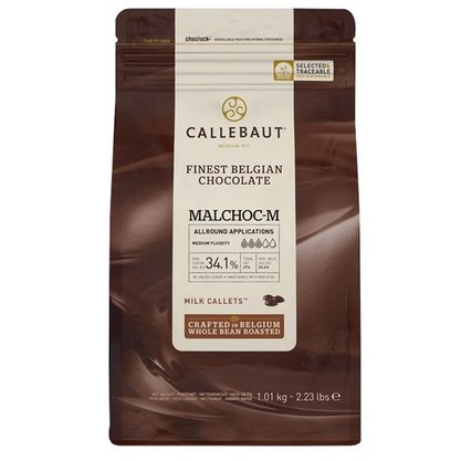 Chocolate ao leite Diet (sem adição de açúcar) 34,1% Cacau MALCHOC-M 1,01kg – Callebaut 