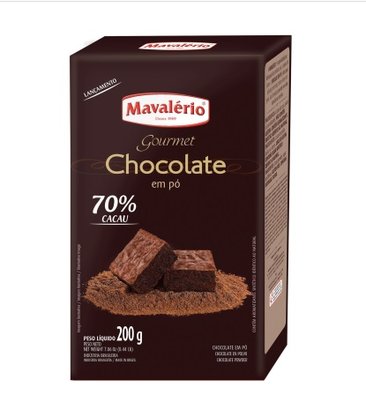 Chocolate em Pó Mavalério 70% cacau 200g 