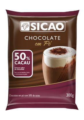 Chocolate em Pó Sicao 50% cacau 300g 