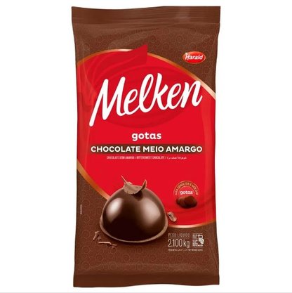 Chocolate Melken Meio Amargo gotas 2,05kg – Harald