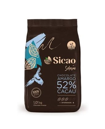 Chocolate Seleção Amargo 52% 1,01kg – Sicao 