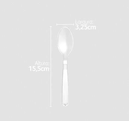 Colher Forte Branca com 20 un. - Strawplast