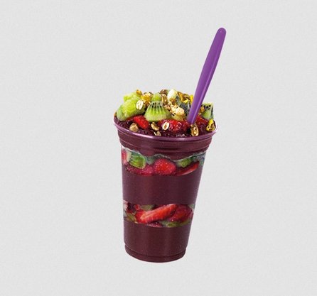 Colher Longa Roxa para Açaí com 50 un. - Strawplast