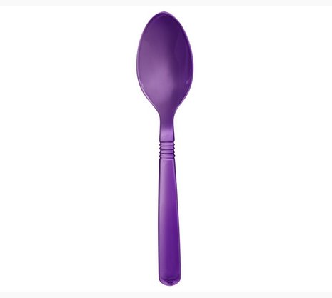 Colher Forte Roxa com 50 un. - Strawplast