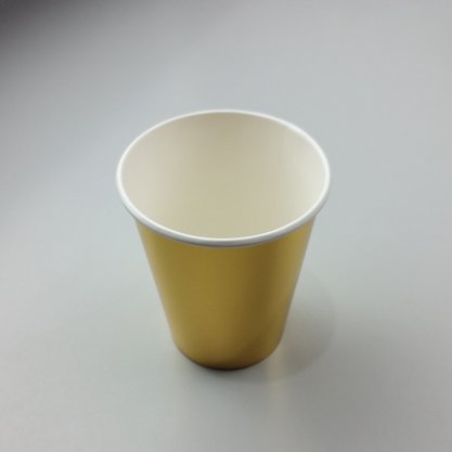 Copo de papel descartável – Metal Ouro C/8 – 250ml – Make+