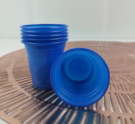 Copo Descartável 60ml C/ 20 Un – Azul Escuro – Bello Festas  