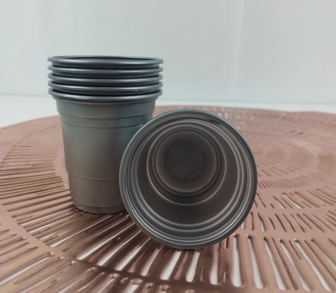 Copo Descartável 60ml C/ 20 Un – Prata Perolado – Bello Festas  