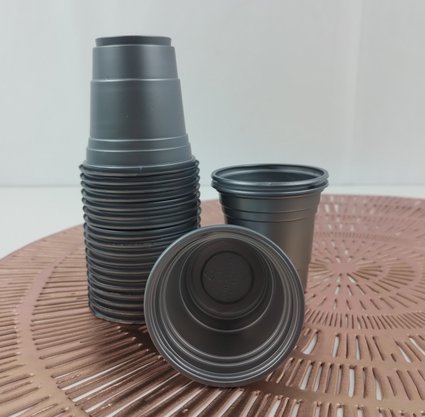 Copo Descartável 60ml C/ 20 Un – Prata Perolado – Bello Festas  