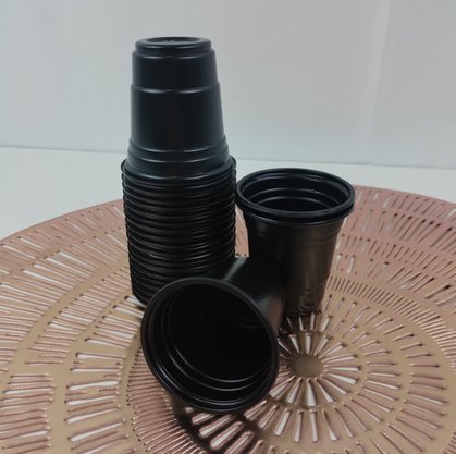 Copo Descartável 60ml C/ 20 Un – Preto – Bello Festas  