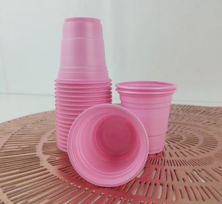 Copo Descartável 60ml C/ 20 Un – Rosa – Bello Festas  