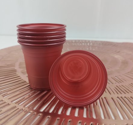 Copo Descartável 60ml C/ 20 Un – Vermelho Perolado – Bello Festas  
