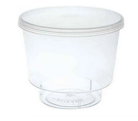 Copo PIC 110 com Tampa 110ml transparente (Cristal) com 10 un. – Plastilânia 