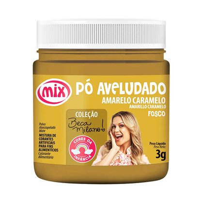 Corante em pó aveludado 3g Amarelo Caramelo – Mix