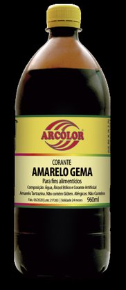 Corante líquido Amarelo Gema Hidrossolúvel 960ml Arcolor 