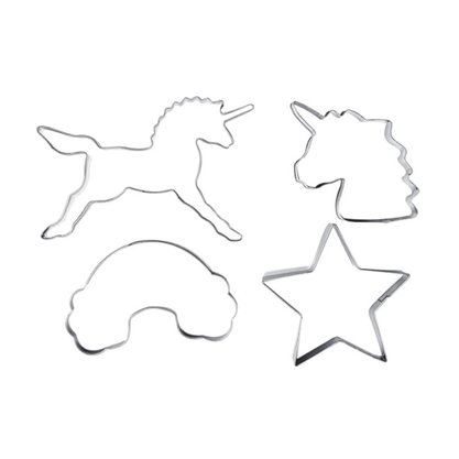 Cortador Kit Unicórnio 4pçs Inox 