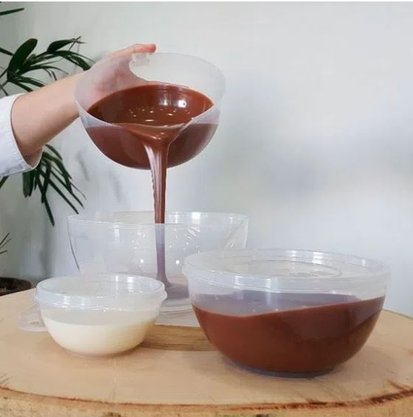 Derretedeira prática para chocolate Transparente - BWB 