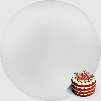 Disco de Isopor EPS redondo 25cm para bolo – 5 unidades – Meiwa 