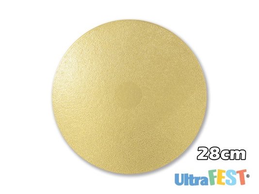 Disco Laminado para bolo redondo 28cm Ouro - Ultrafest 