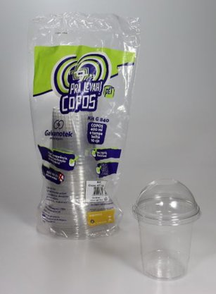 Embalagem copo com tampa 400ml com 10 – Galvanotek