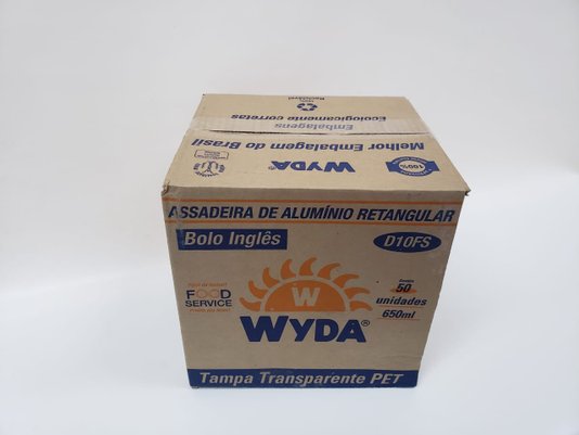 Embalagem de Alumínio D10 bolo inglês c/ tampa PET – 50un – Wyda (Promoção Caixa Fechada)