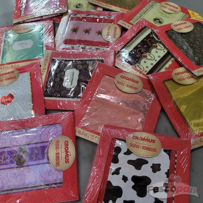 Embalagem para Trufas e Bombons sabor Biscoito 100un – 14,5x15,5 – Cromus