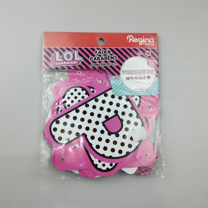 Faixa Decorativa Parabéns – LOL Surprise – Regina Festas