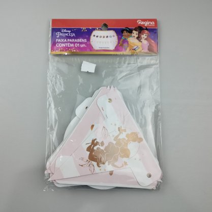 Faixa Decorativa Parabéns – Princesas – Regina Festas