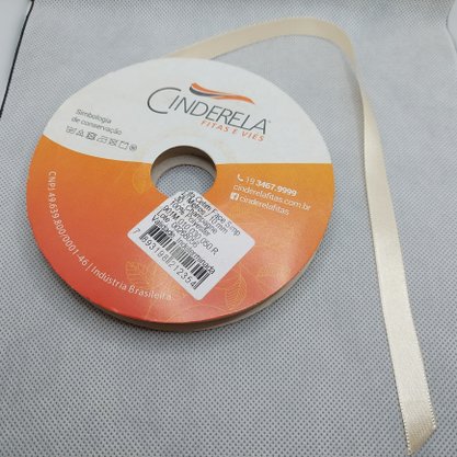 Fita Cetim Simples 10mm x 50m Champagne – Cinderela