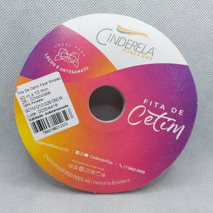 Fita Cetim Simples 10mm x 50m Chocolate – Cinderela
