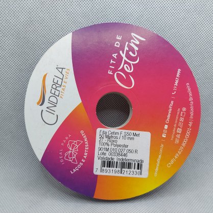 Fita Cetim Simples 10mm x 50m Roxo – Cinderela