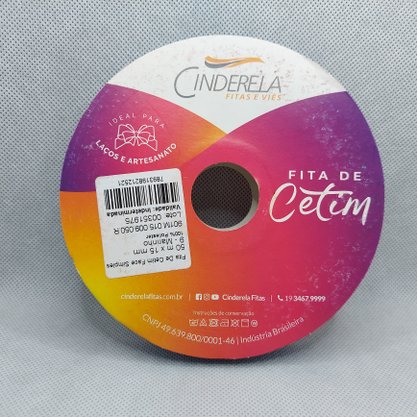 Fita Cetim Simples 15mm x 50m Azul Marinho – Cinderela