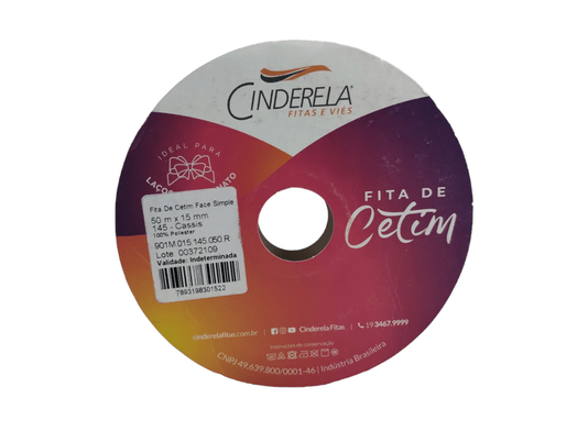Fita Cetim Simples 15mm x 50m Cassis – Cinderela