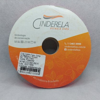 Fita Cetim Simples 15mm x 50m Pink Claro – Cinderela