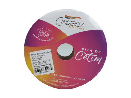 Fita Cetim Simples 22mm x 50m Nude – Cinderela
