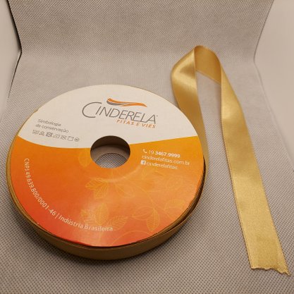 Fita Cetim Simples 22mm x 50m Ouro Velho – Cinderela