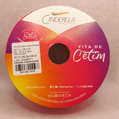 Fita Cetim Simples 38mm x 50m Pink Claro – Cinderela