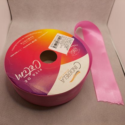 Fita Cetim Simples 38mm x 50m Rosa Chiclete – Cinderela