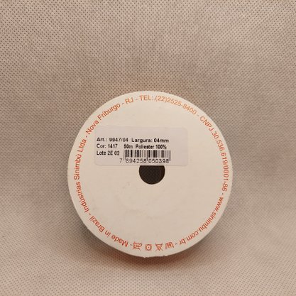 Fita Cetim Simples 4mm x 50m Laranja Claro - Sinimbu
