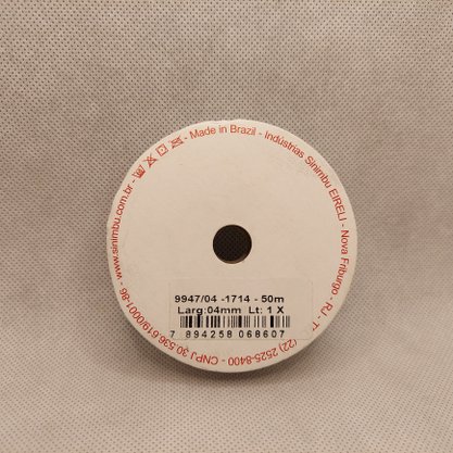 Fita Cetim Simples 4mm x 50m Prata Novo– Sinimbu