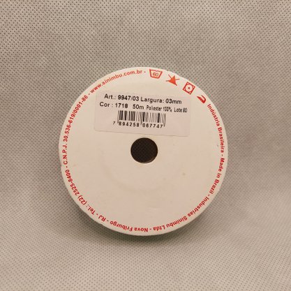 Fita Cetim Simples 4mm x 50m Verde Água – Sinimbu