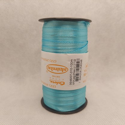 Fita Cetim Simples 7mm x 100m Azul Frozen – Sinimbu