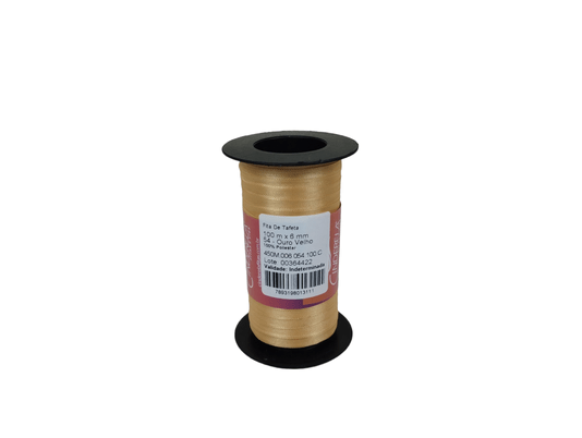 Fita Cetim Simples 7mm x 100m Ouro Velho – Cinderela