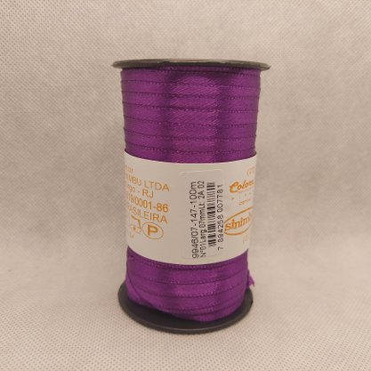 Fita Cetim Simples 7mm x 100m Roxo – Sinimbu