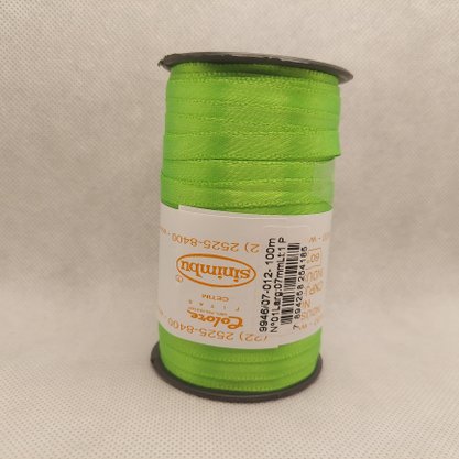 Fita Cetim Simples 7mm x 100m Verde Folha – Sinimbu
