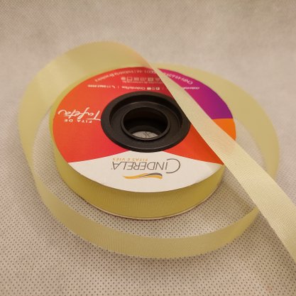 Fita Tafetá Simples 20mm x 50m Champagne - Cinderela