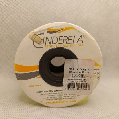 Fita Tafetá Simples 50mm x 50m Amarelo Canário – Cinderela